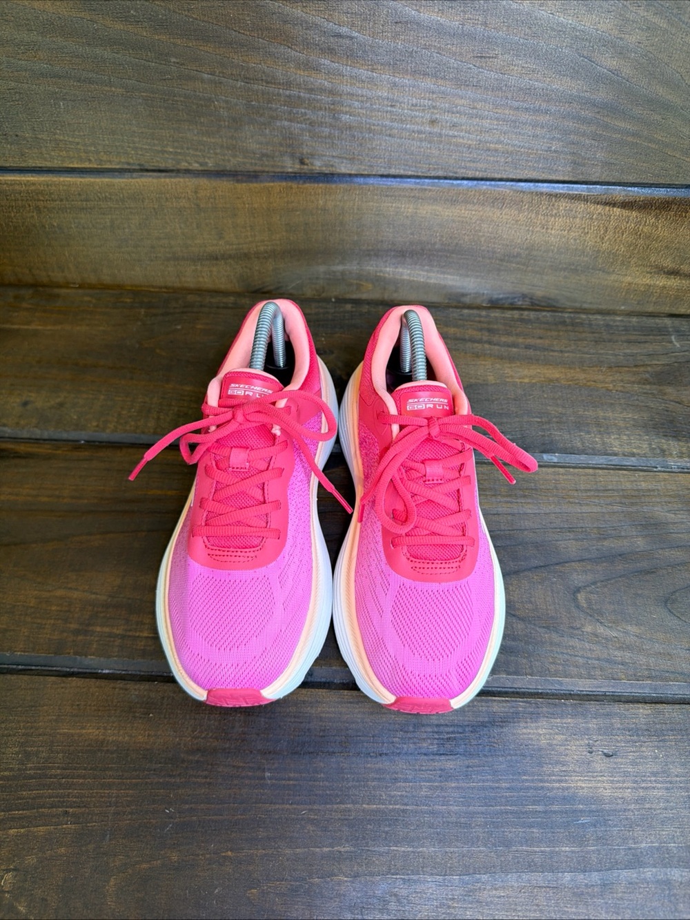 Skechers Max Cushioning Endeavor Ardena Pink Sneakers Running Shoes Women Sz 7.5